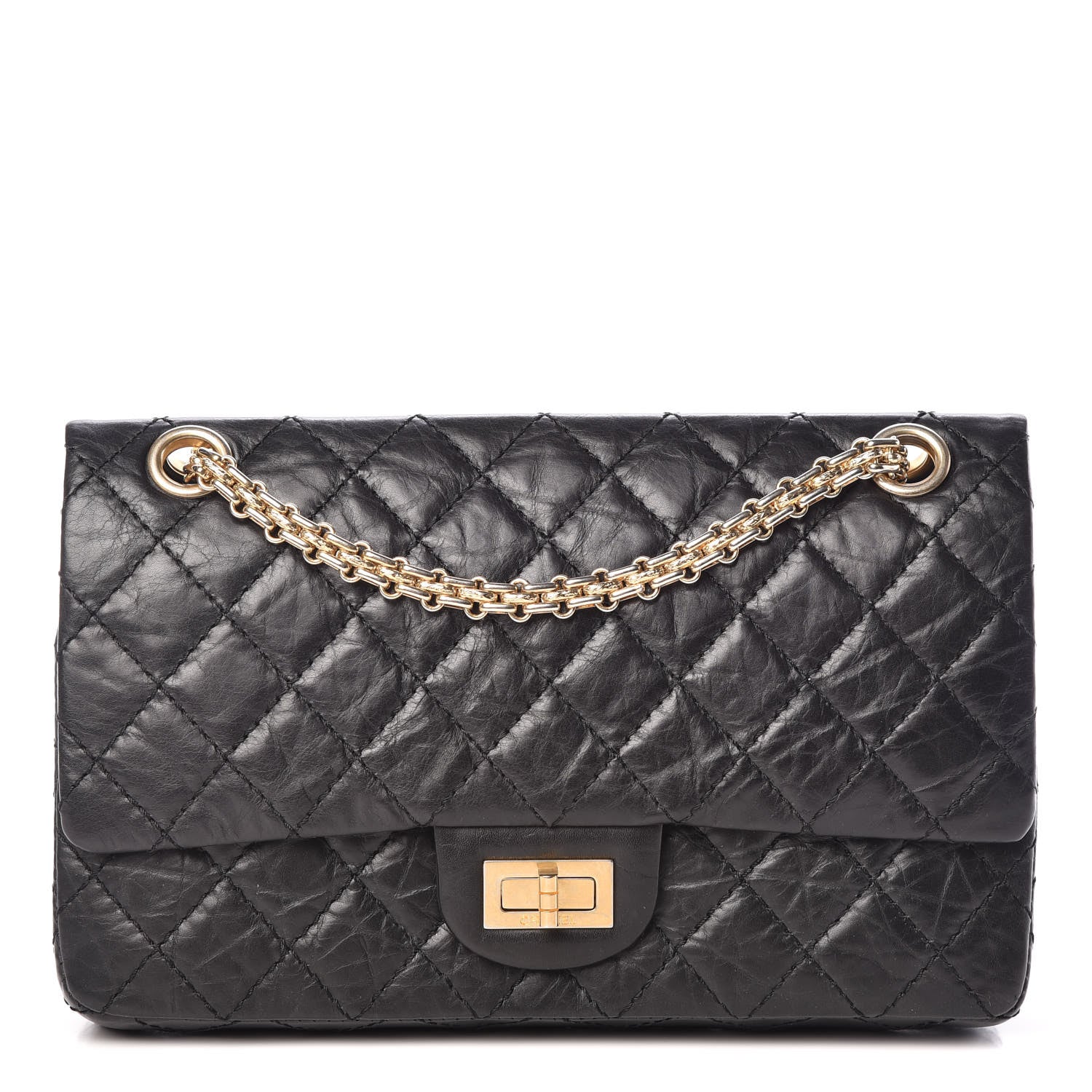 Chanel Aged Calfskin 50th Anniversary 2.55 Reissue 225 Flap Black 1 of 7