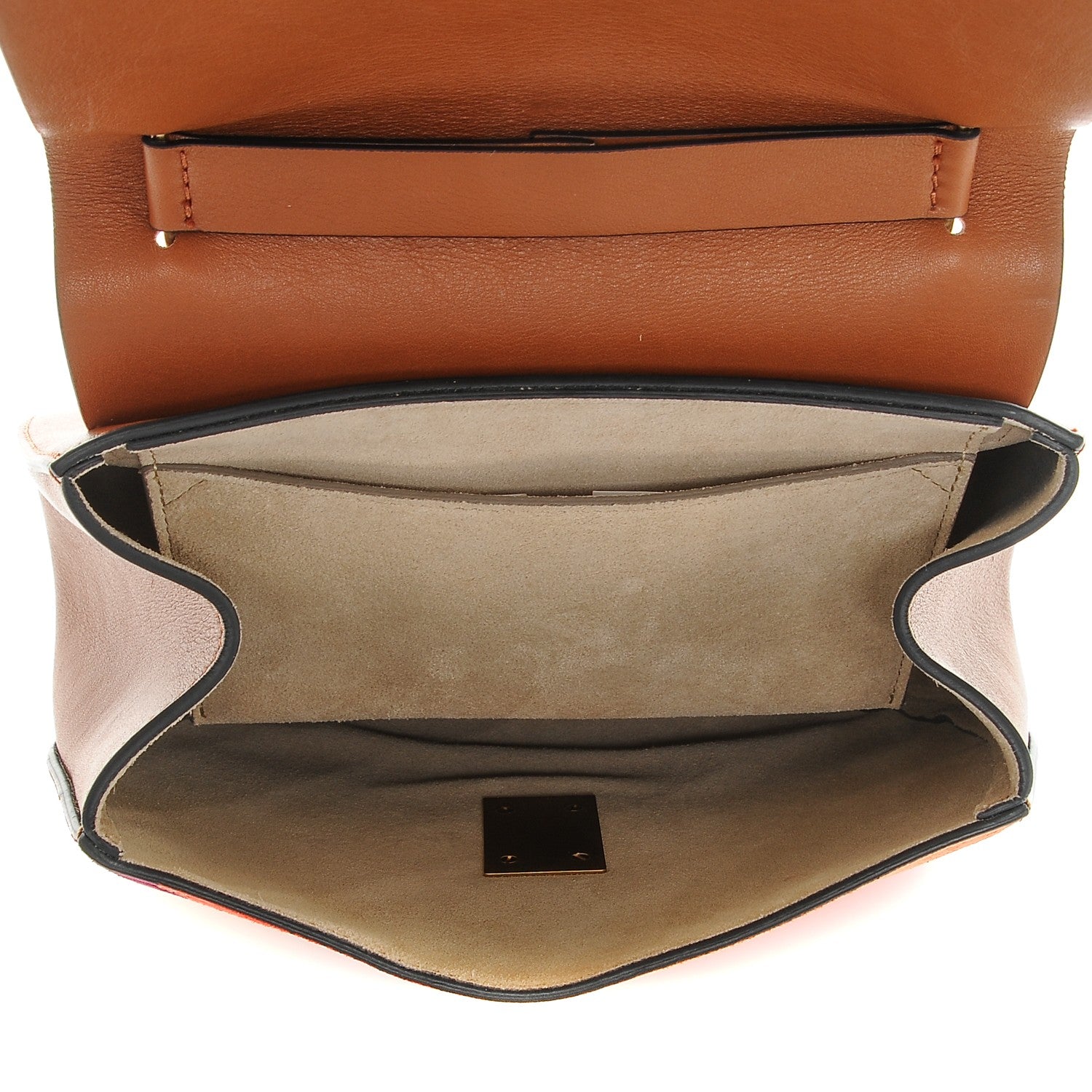 Chloe Calfskin Suede Rainbow Patchwork Drew Shoulder Bag Caramel 5 of 6