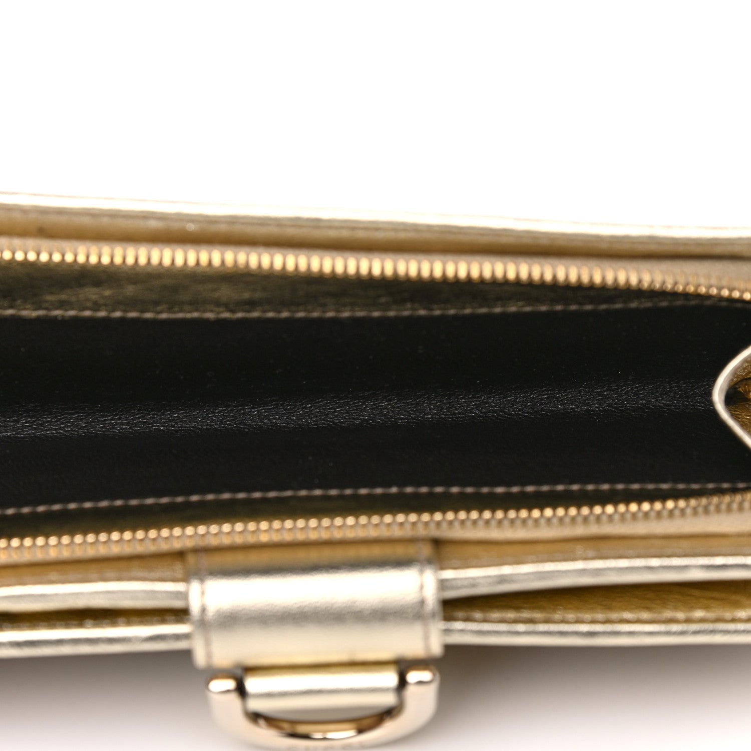 Gucci Monogram Abbey Continental Wallet Gold 6 of 9