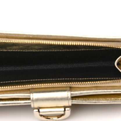 Gucci Monogram Abbey Continental Wallet Gold 6 of 9
