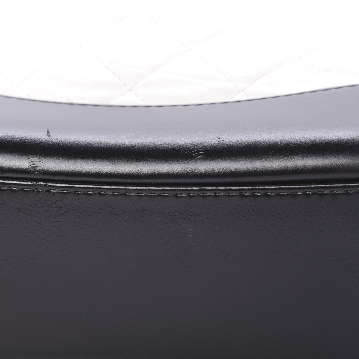 Aged Calfskin Quilted Small Gabrielle Backpack Black White