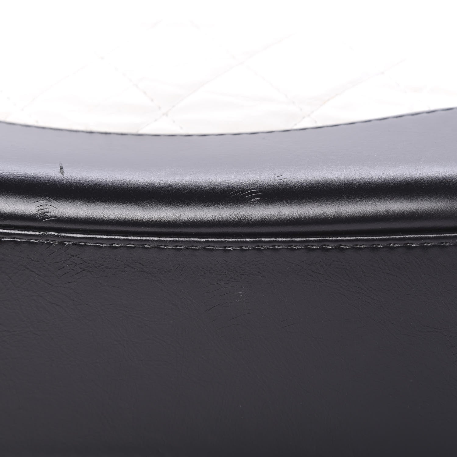 Chanel Aged Calfskin Quilted Small Gabrielle Backpack Black White 11 of 13