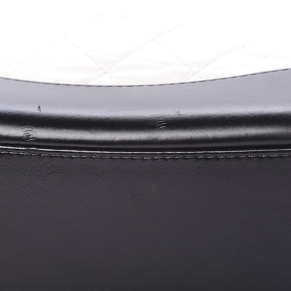 Chanel Aged Calfskin Quilted Small Gabrielle Backpack Black White 11 of 13