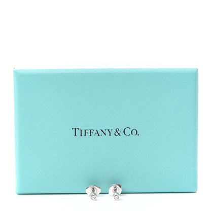 Tiffany Sterling Silver Diamond .10ctw Elsa Peretti Diamonds By The Yard Earrings 5 of 5