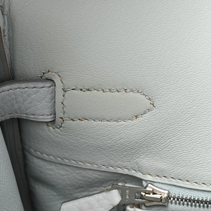 Hermes Taurillon Clemence Birkin 35 Gris Perle 12 of 25