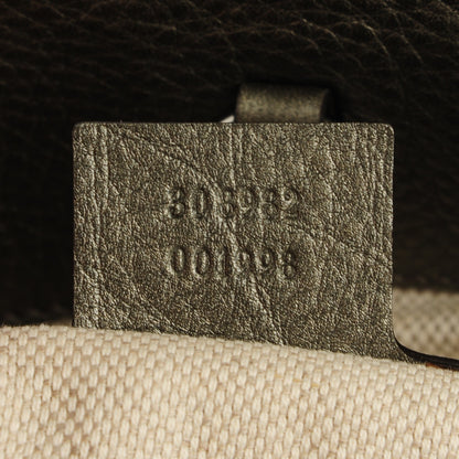 Gucci Metallic Pebbled Calfskin Medium Soho Chain Shoulder Bag Sasso 7 of 7