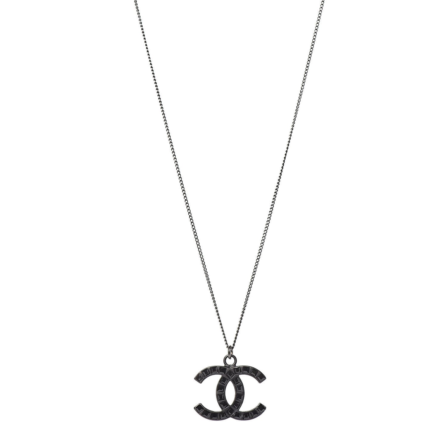 Crystal CC Necklace Black