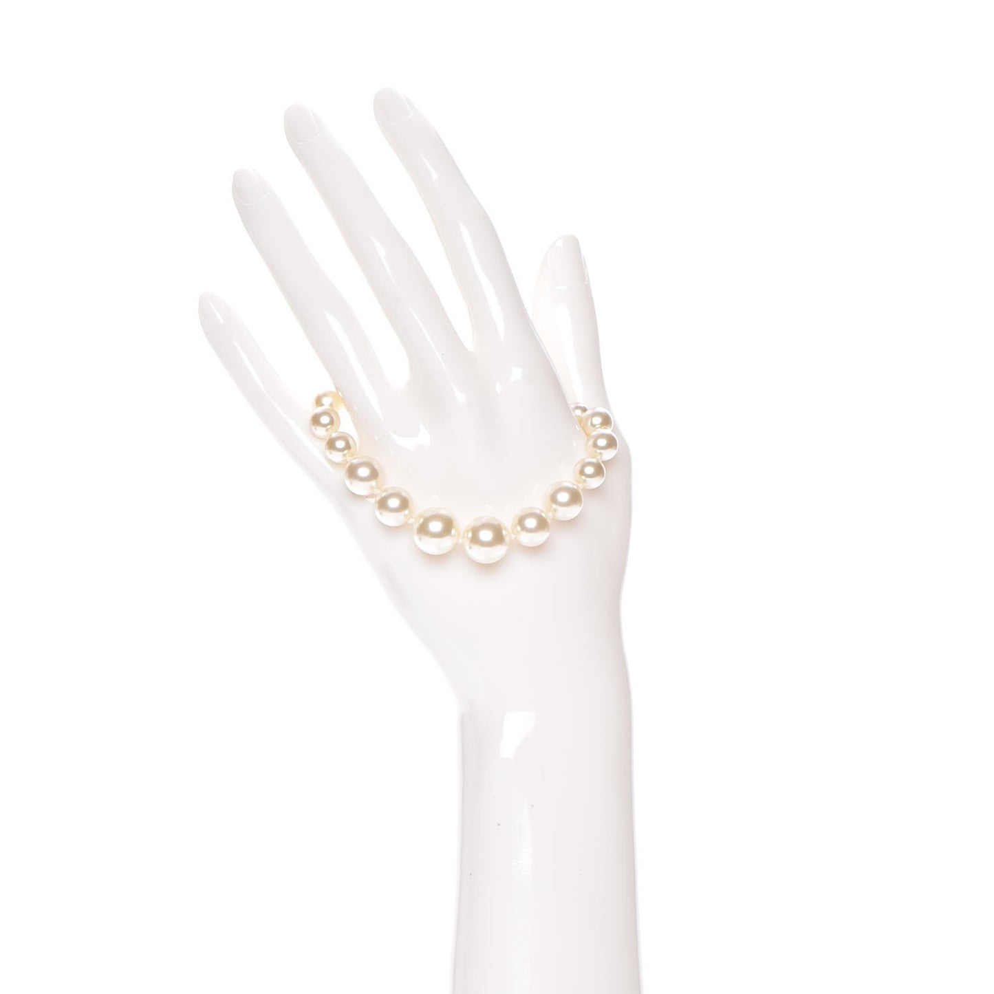 Pearl Crystal CC Bracelet Gold