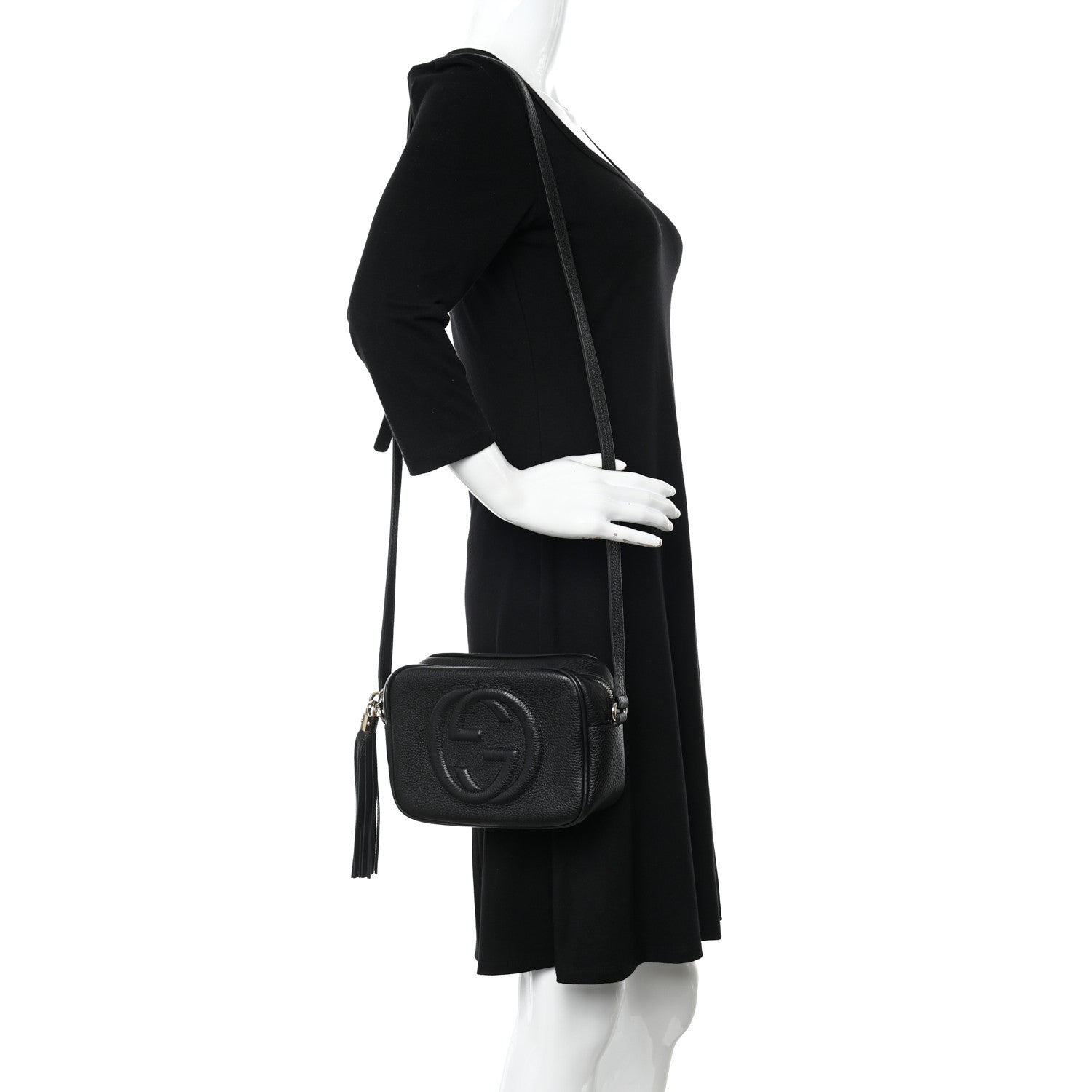 Gucci Pebbled Calfskin Small Soho Disco Bag Black 2 of 16