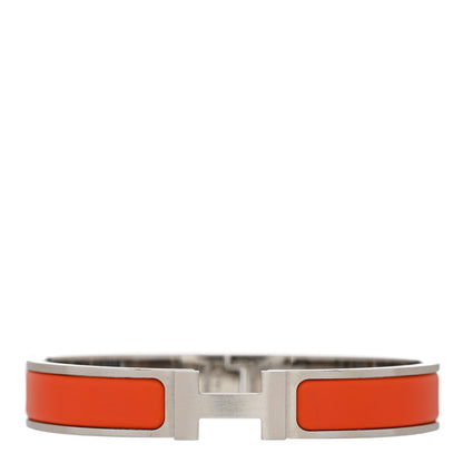 Hermes Matte Enamel Narrow Clic Clac HH Bracelet GM Orange 1 of 5
