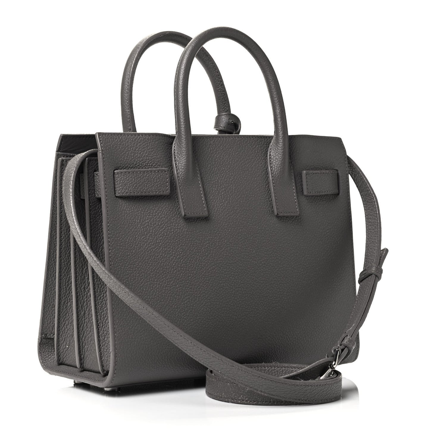 Grained Calfskin Nano Sac De Jour Fog