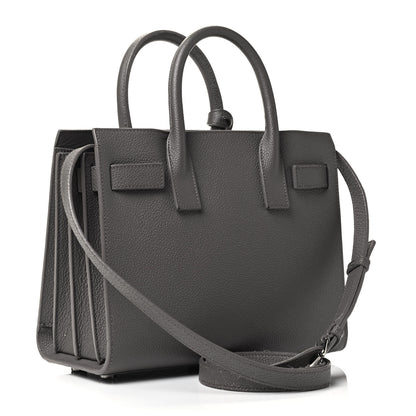 Saint Laurent Grained Calfskin Nano Sac De Jour Fog 2 of 4