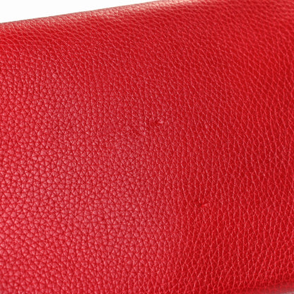 Gucci Calfskin GG Marmont Chain Wallet Vulcanic Red 5 of 6