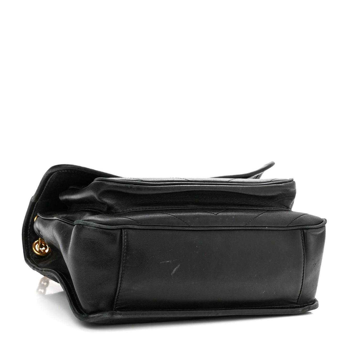 Lambskin Matelasse Monogram Medium Niki Chain Satchel Black