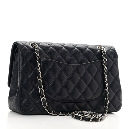 Chanel Caviar Quilted Medium Double Flap Navy 2 of 10