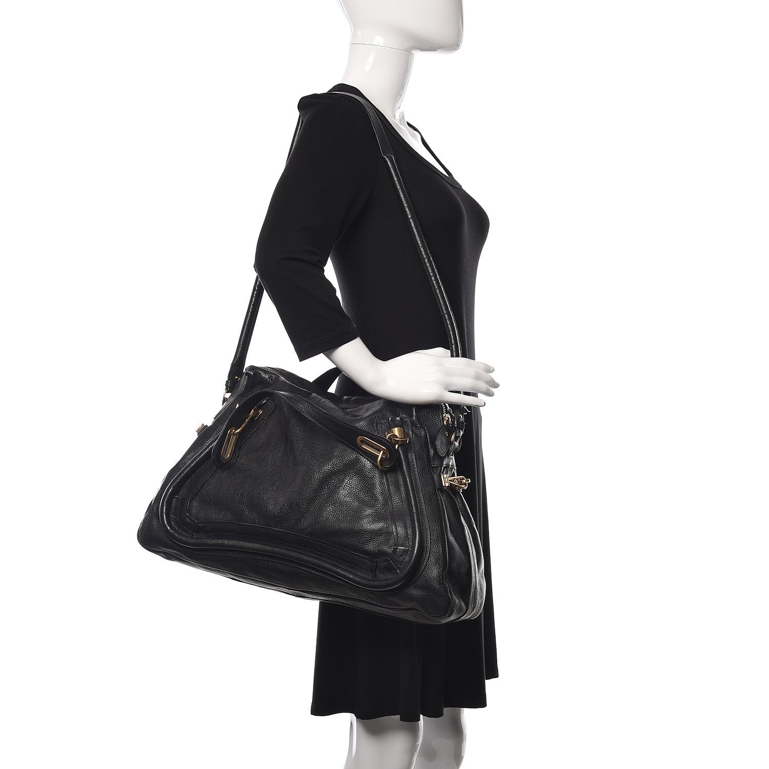 Chloe Calfskin Large Paraty Black 2 of 28
