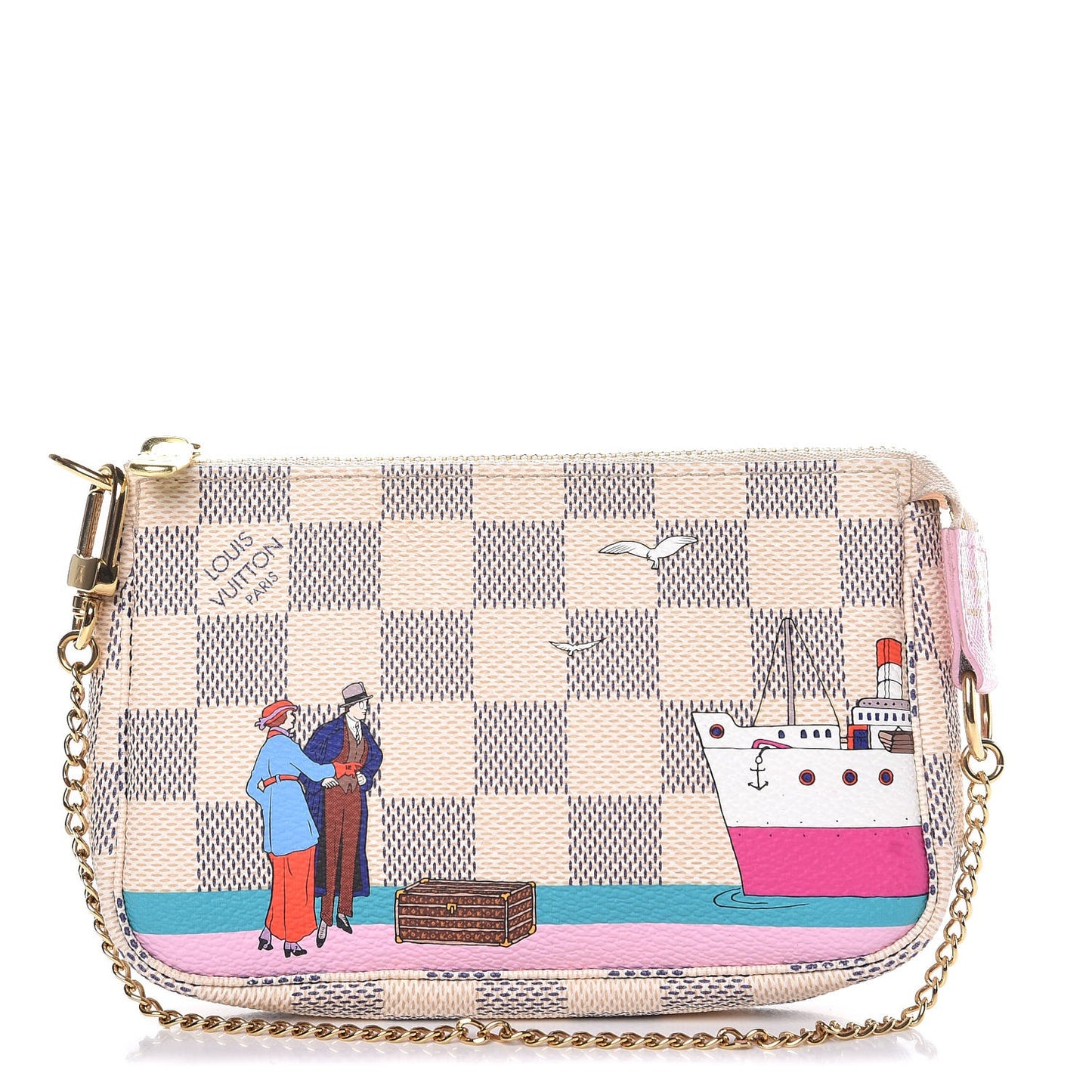 Damier Azur 2016 Christmas Animation Mini Pochette Accessories