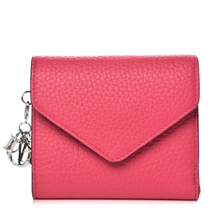 Christian Dior Bullcalf Diorissimo Medium Envelope Wallet Rose Passion 1 of 7