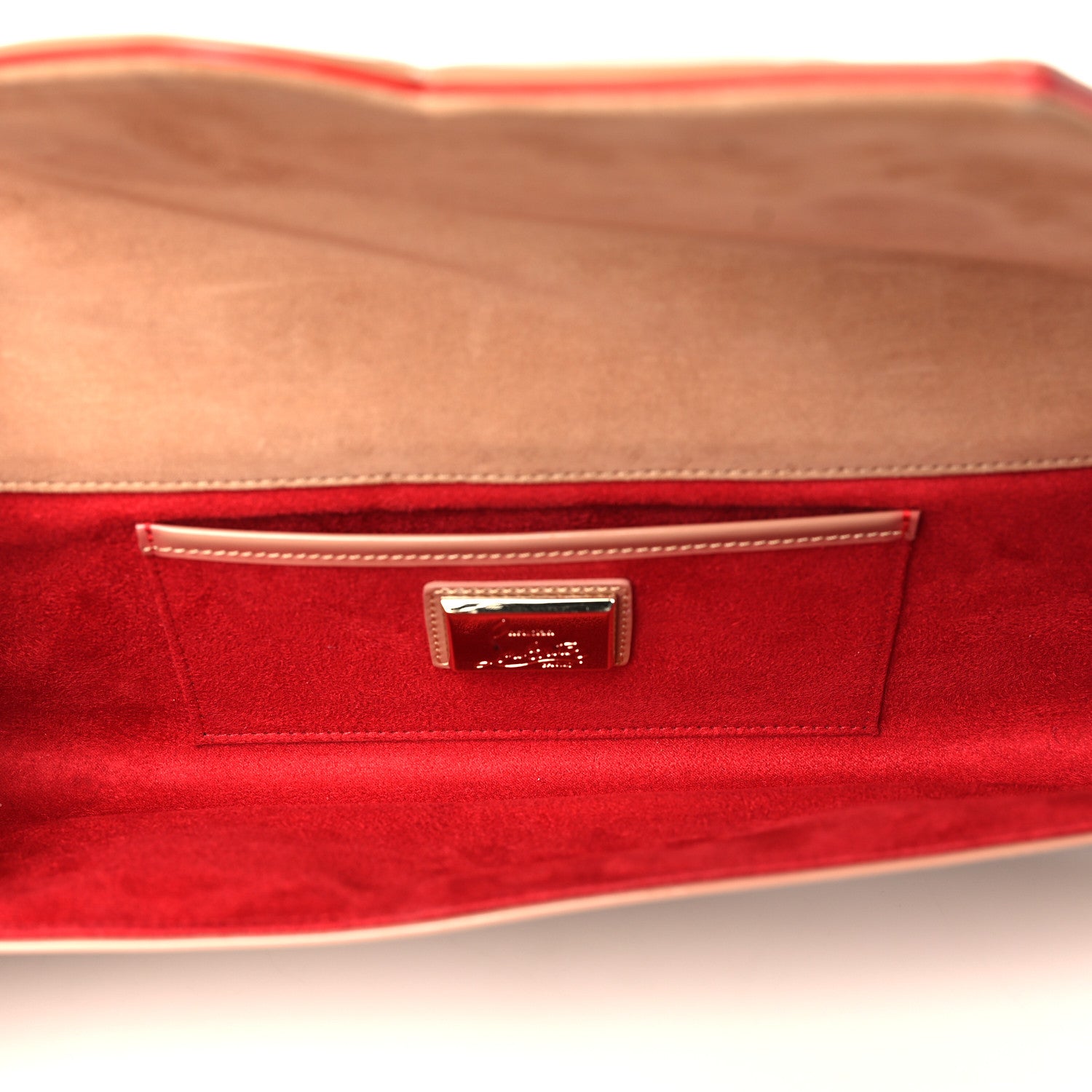 Christian Louboutin Patent So Kate Baguette Clutch Nude 5 of 7