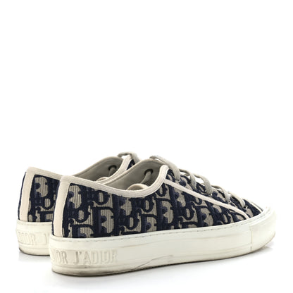 Christian Dior Canvas Oblique Womens Walk'N'Dior Low Top Sneakers 39 Deep Blue 4 of 8