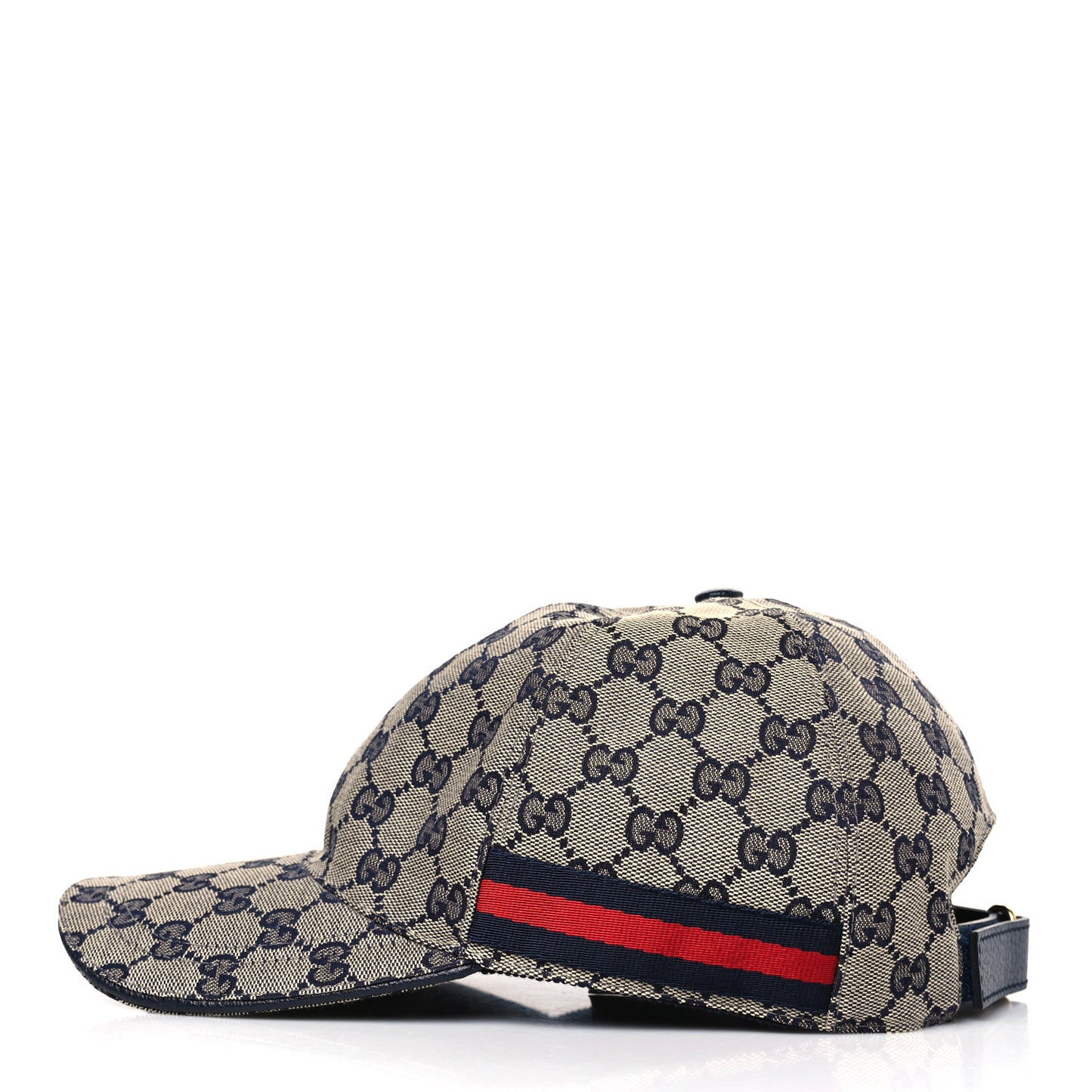Monogram Web Baseball Hat L Beige Blue