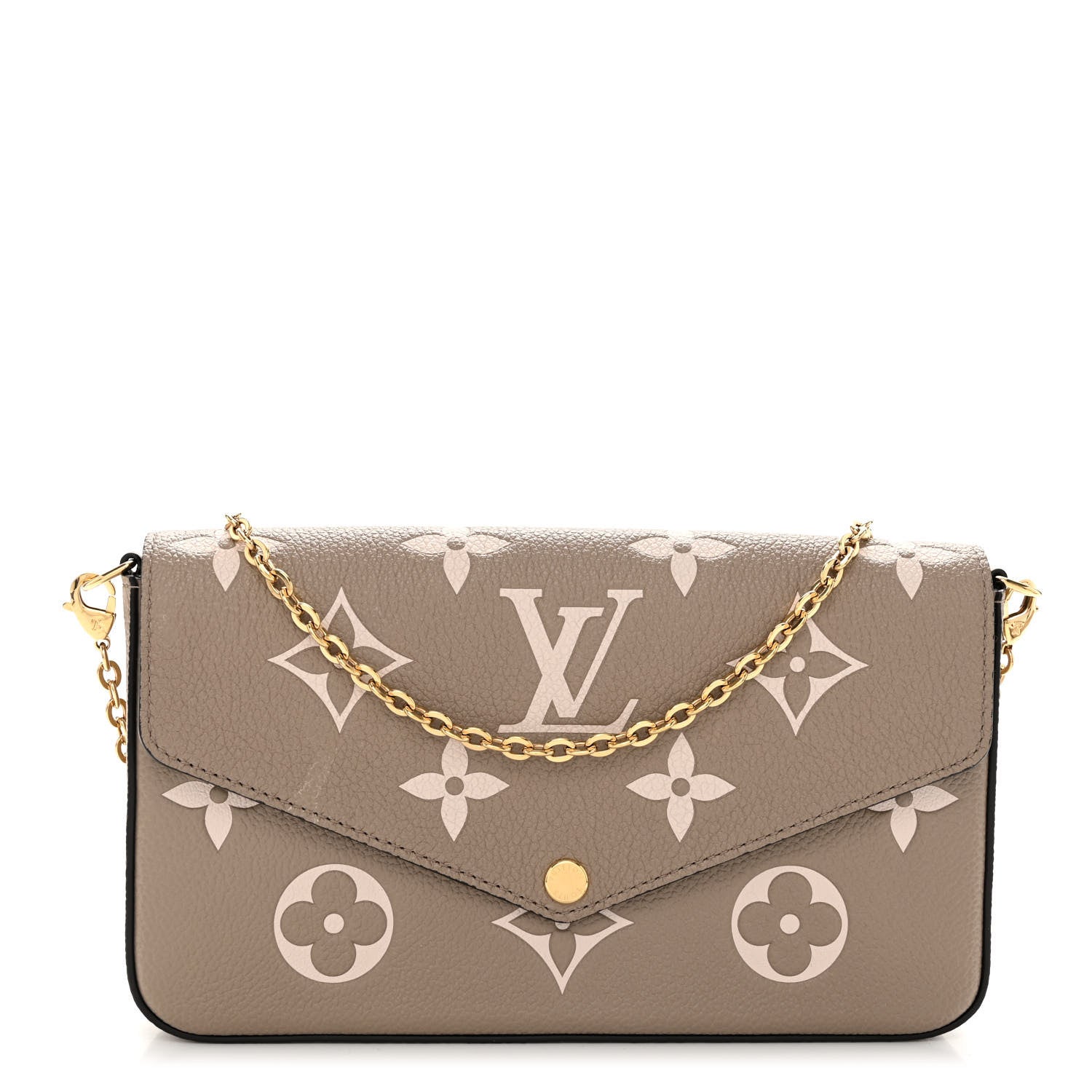 Louis Vuitton Empreinte Monogram Giant Felicie Pochette Tourterelle Creme 3 of 10