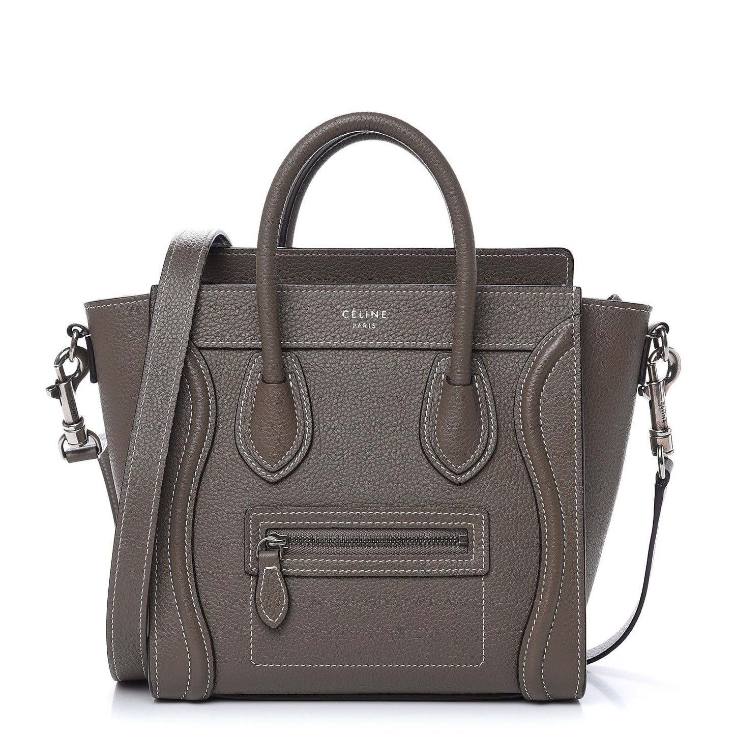 Drummed Calfskin Nano Luggage Souris