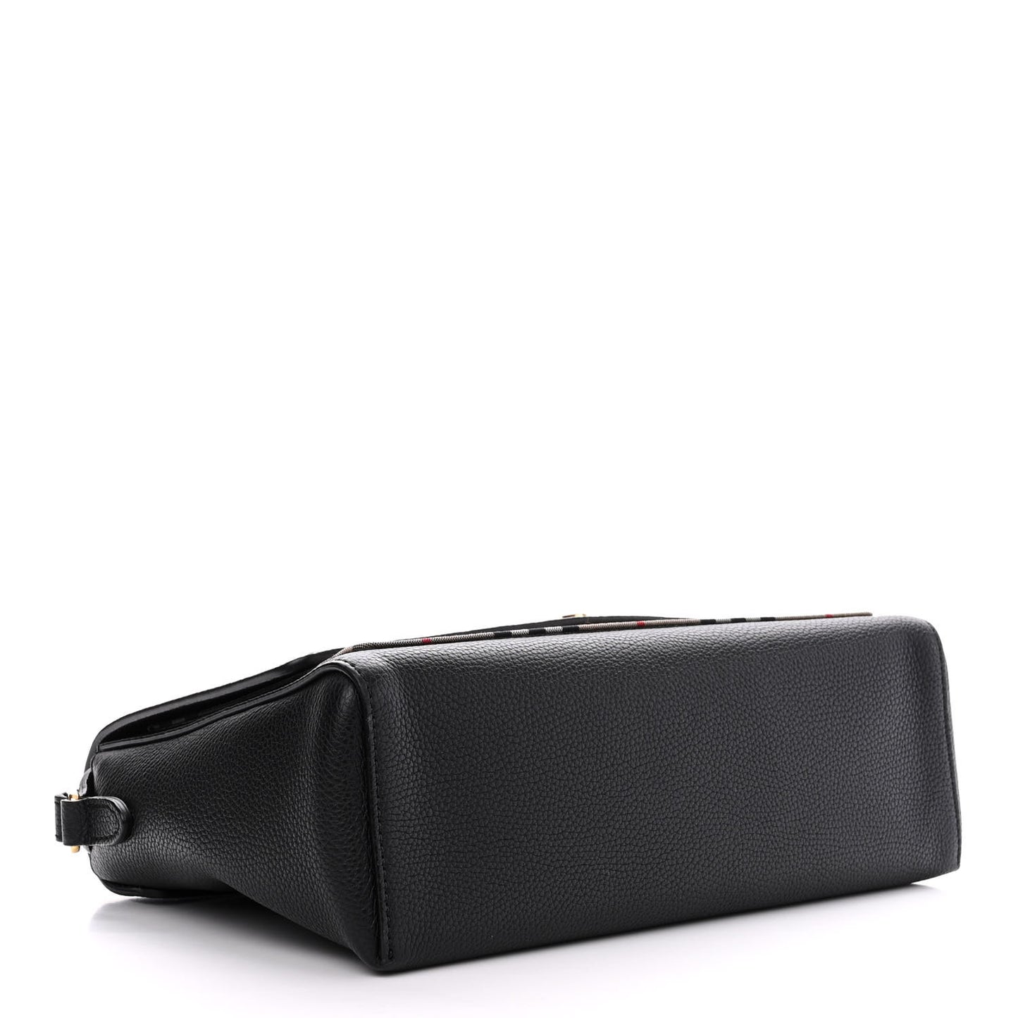 Grainy Calfskin Vintage Check Note Crossbody Bag Black