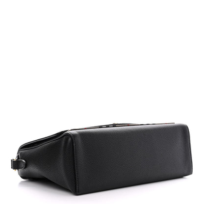 Burberry Grainy Calfskin Vintage Check Note Crossbody Bag Black 4 of 15