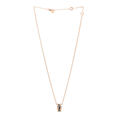 Bulgari 18K Rose Gold Ceramic B.Zero1 Legends Pendant Necklace Black 3 of 5