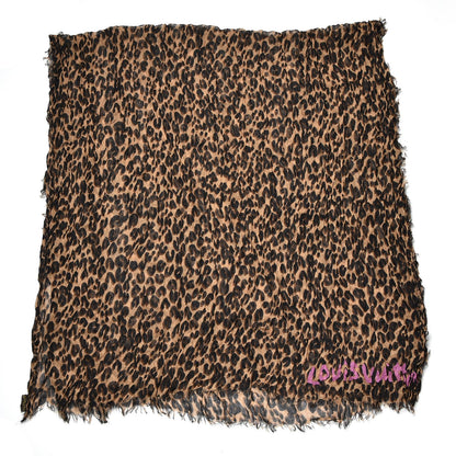 Louis Vuitton Cashmere Silk Leopard Etole Stole Marron 3 of 7