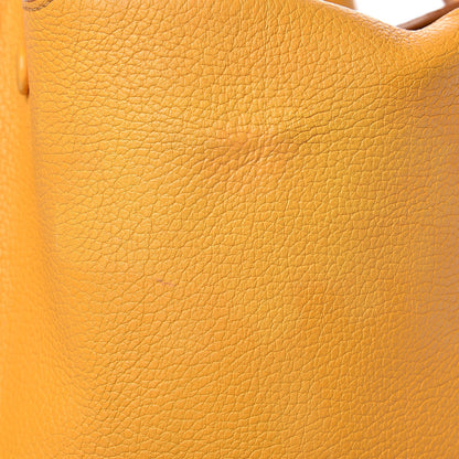 Celine Crisped Calfskin Small Tie Knot Tote Saffron 19 of 20