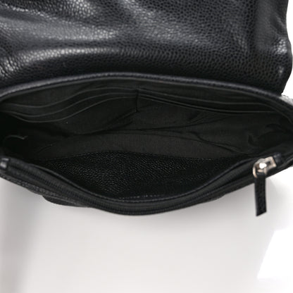 Chanel Caviar Half Moon Wallet On Chain WOC Black 5 of 11