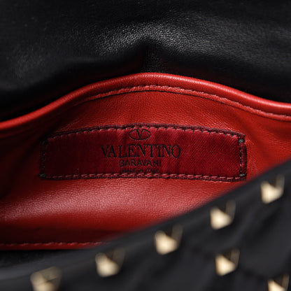 Valentino Garavani Lambskin Small Rockstud Spike Shoulder Bag Black 8 of 9