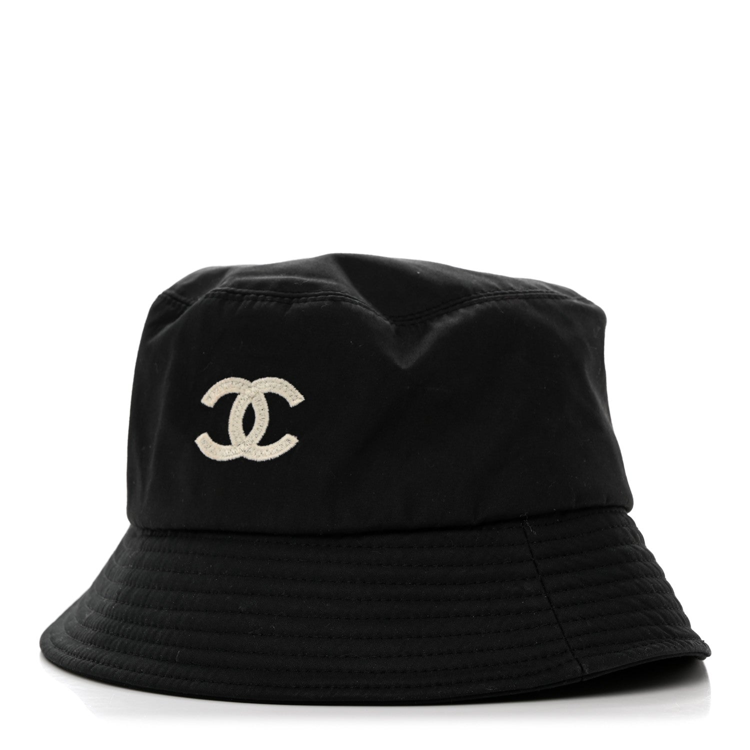 Chanel Canvas CC Bucket Hat S Black 1 of 8