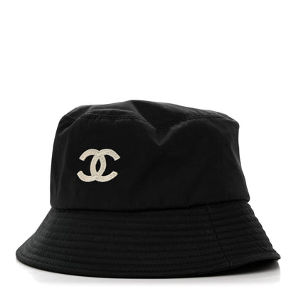 Chanel Canvas CC Bucket Hat S Black 1 of 8