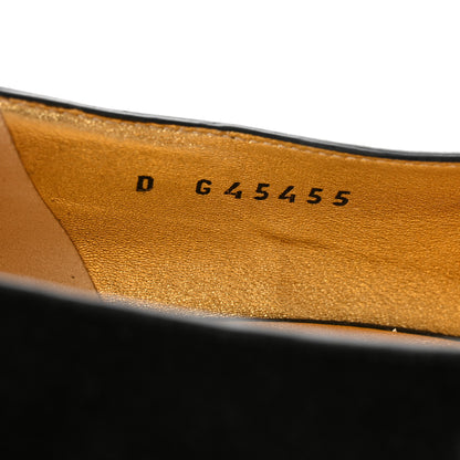 Chanel Suede Calfskin Pearl Shamrock CC Sandals 40.5 Black 8 of 8