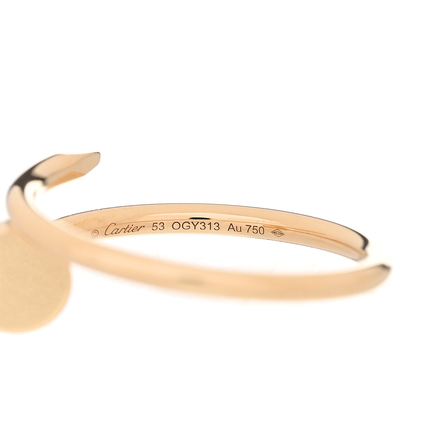 18K Yellow Gold Small Juste Un Clou Ring 53 6.25