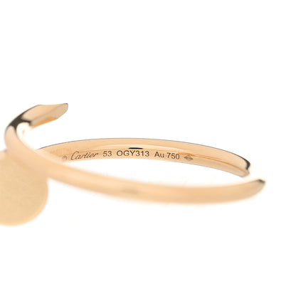 Cartier 18K Yellow Gold Small Juste Un Clou Ring 53 6.25 5 of 6
