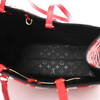 Louis Vuitton X UF Tufted Monogram Onthego GM Black Red 5 of 9