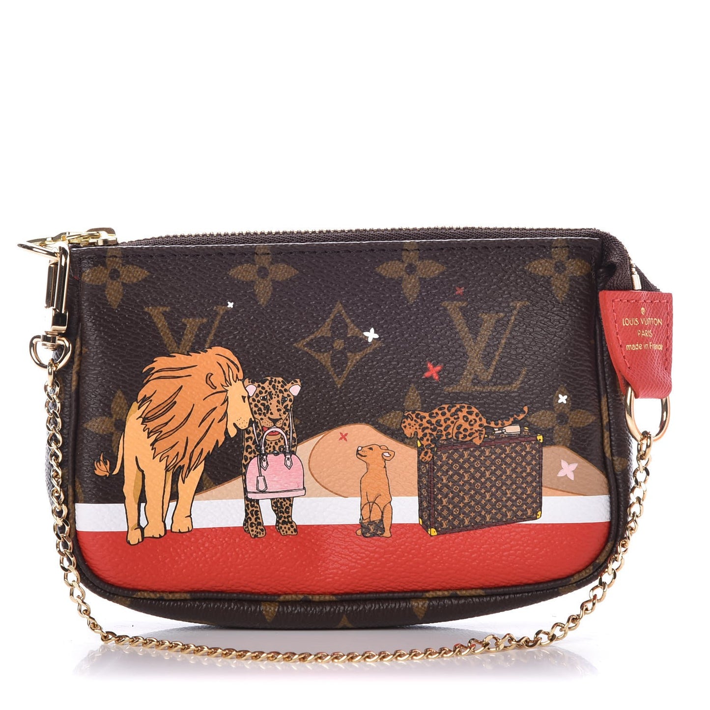 Monogram 2018 Christmas Animation Mini Cats Pochette Accessories
