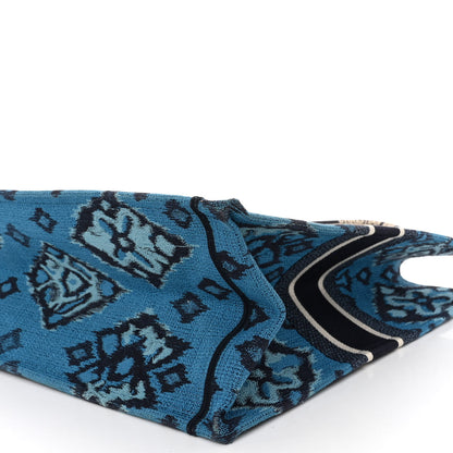 Christian Dior Canvas Embroidered Large Palm Tree Toile De Jouy Book Tote Blue Multicolor 9 of 10