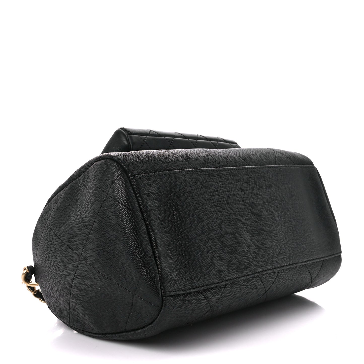 Caviar Lambskin Quilted In The Loop Bowling Bag Black