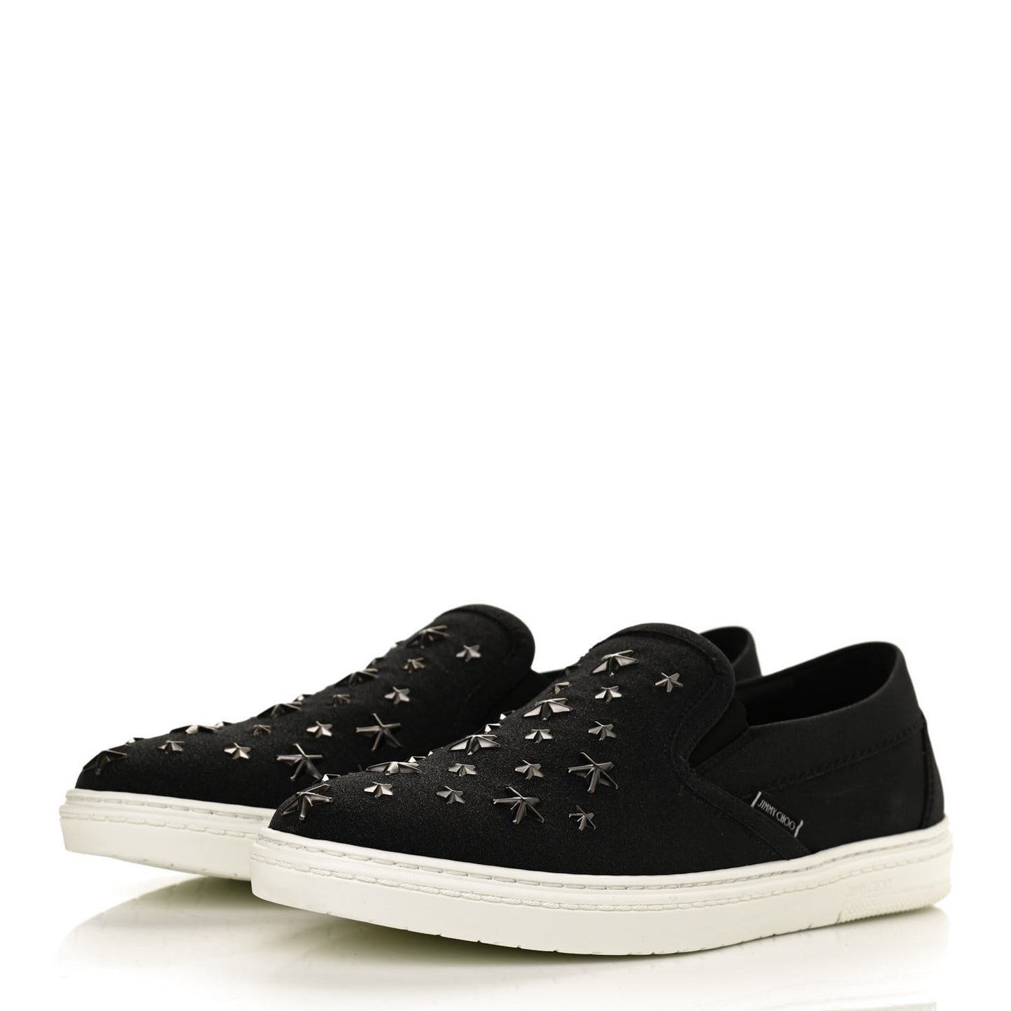 Fine Glitter Suede Calfskin Mens Grove Sneakers 40.5 Black