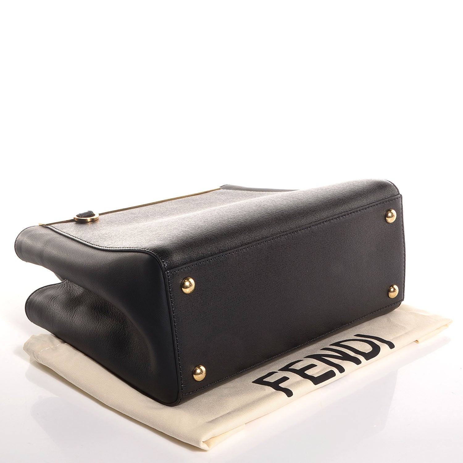 Fendi Vitello Elite Petite 2Jours Tote Black 4 of 9