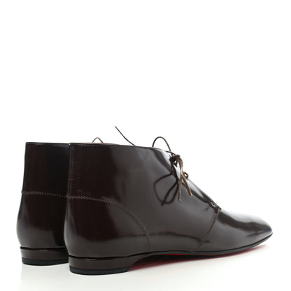 Christian Louboutin Jazz Calfskin Uomo Mens Clara Flat Boots 42 Brown 3 of 7