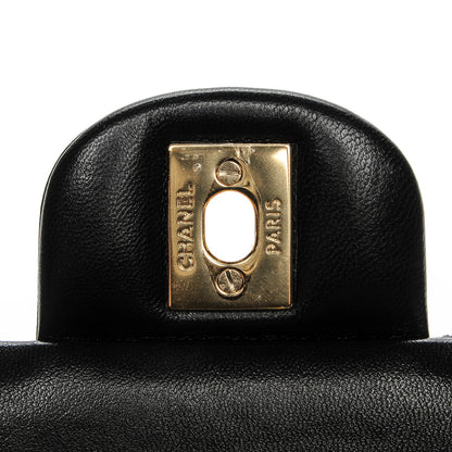 Chanel Lambskin Quilted Medium Double Flap Black 5 of 8