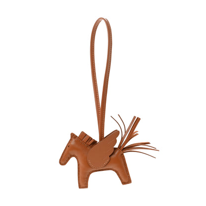 Hermes Milo Lambskin Swift Grigri Rodeo Pegase Horse Bag Charm PM Gold 1 of 5