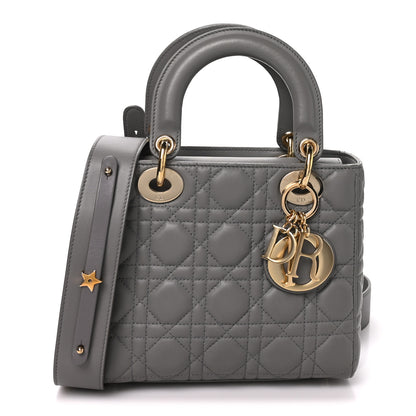 Christian Dior Lambskin Cannage Small My ABCDior Lady Dior Grey 1 of 10
