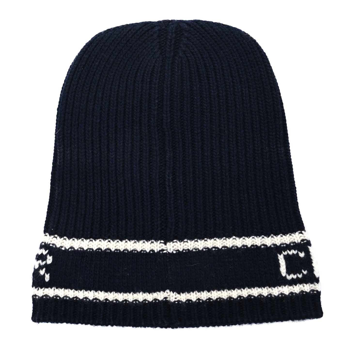 Wool Cashmere Star Beanie Blue Marine